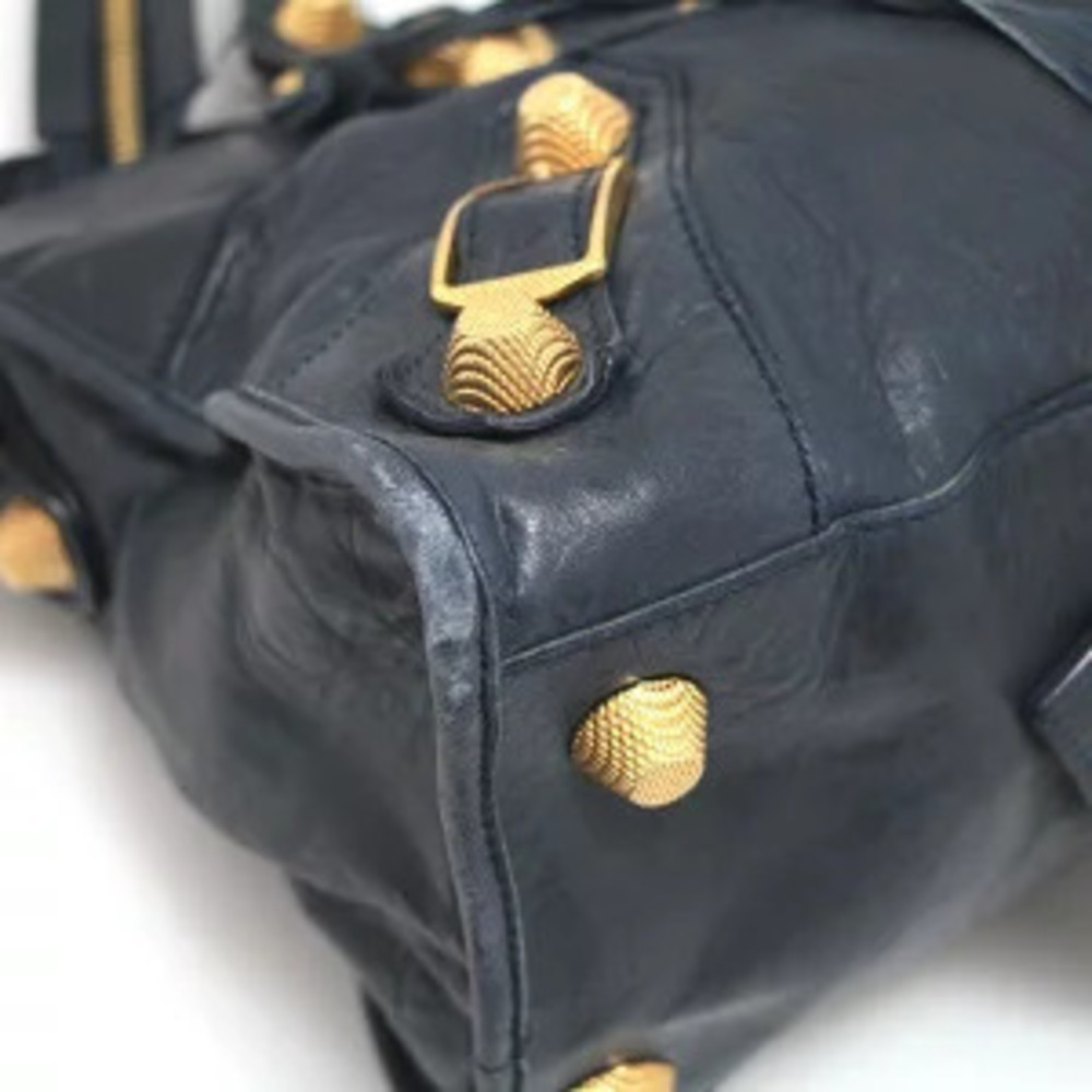 Balenciaga Giant City Bag Leather Navy Blue - Picture 5 of 6